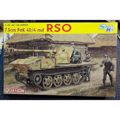 Сборная модель DRAGON German IIWW Anti-tank gun 7.5cm Pak 40/4 auf RSO 1:35 (6640)
