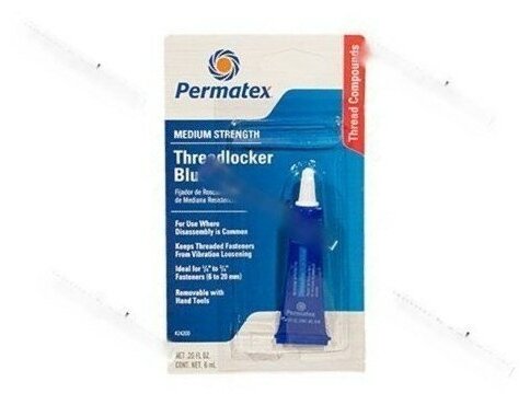 Фиксатор резьбовых соединений средней фиксации разъемный PERMATEX Threadlocker Blue 09178/19960/24200/24206/24240