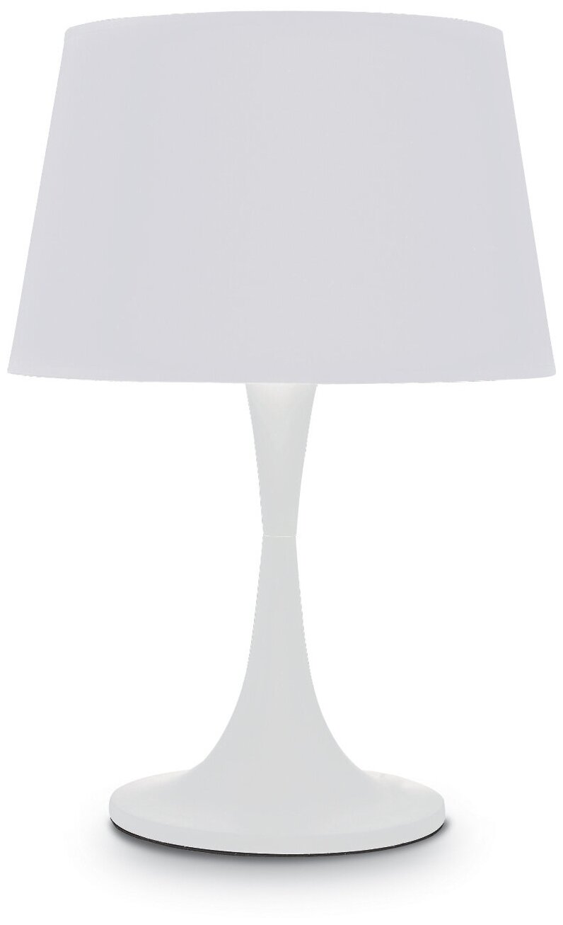 Лампа настольная Ideal lux London TL1 big макс.60Вт E27 230В Белый Ткань Выключатель Без лампы H458 110448