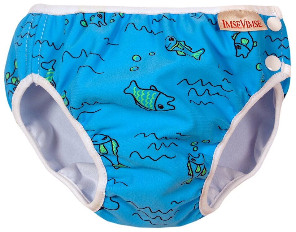 ImseVimse трусики Swim Diapers L (9-12 кг) 1 шт., Turquoise Fish