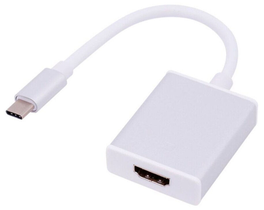 Переходник адаптер конвертер Type C (M) - HDMI (F) GSMIN B97 (4K USB 3.1 0.1 м) (Серебристый)