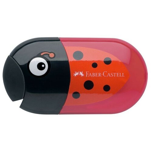 Faber-Castell Точилка Божья коровка красный/черный точилка с ластиком faber castell eagle 2 отверстия контейнер