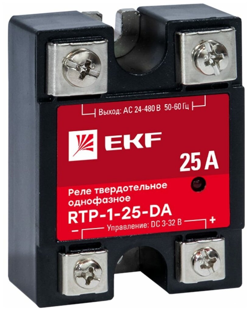 Реле твердотельное однофазное RTP-25-DA PROxima EKF rtp-1-25-da - фотография № 4