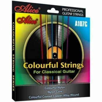 Струны для классической гитары нейлоновые ALICE A107С разноцветные