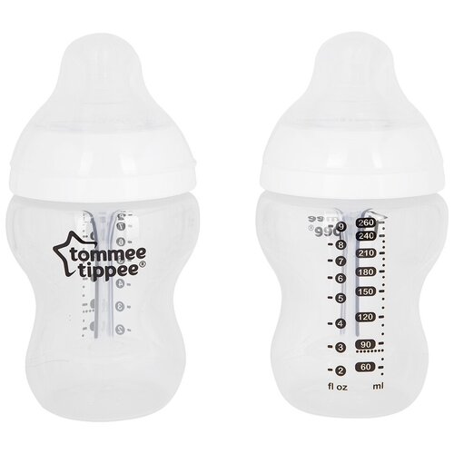 Tommee Tippee Бутылочки Closer to Nature Anti-Colic Plus 260 мл, 2 шт, с рождения, белый