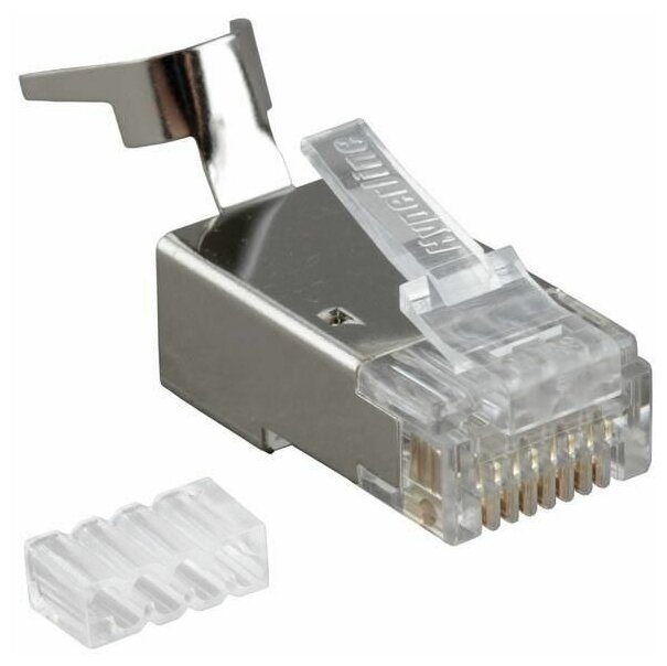 Разъем RJ45 8P8C кат.6 FTP PLUG-8P8C-UV-C6-TW-SH-10 экранир. универс. (уп.10шт) Hyperline 49340