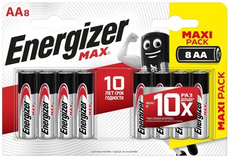 Батарейка Energizer Max AA/LR6, 8 шт.