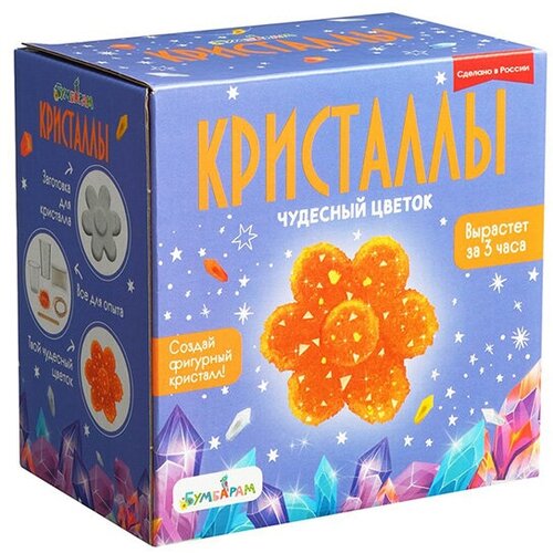PRO. Химия Набор для экспериментов Фигурный кристалл Цветок оранжевый A128
