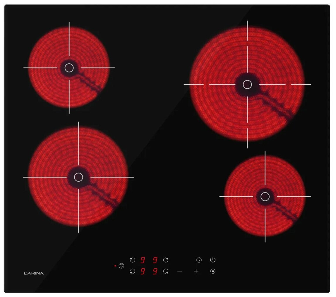 Варочная панель Darina PL E326 B, электрическая, независимая, черный - фото №10