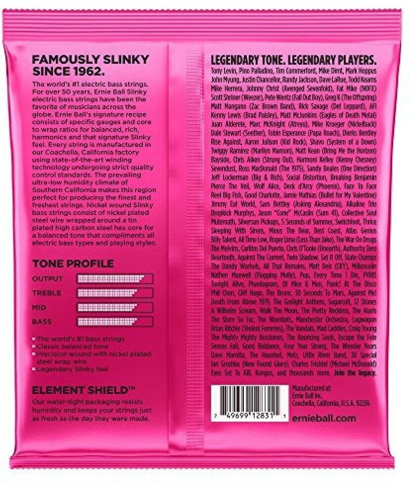Набор струн Ernie Ball P02824 Super Slinky Bass, 1 уп. - фото №7