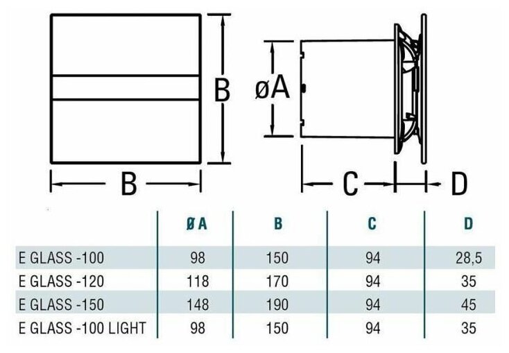 Вентилятор вытяжной CATA E100 G BK - фотография № 6