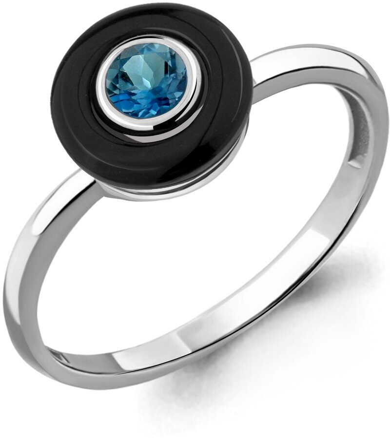 Кольцо Diamant online, серебро, 925 проба, Лондон топаз, керамика