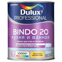 Краска для кухни и ванной латексная Dulux Professional Bindo 20 полуматовая база BC 0,9 л.