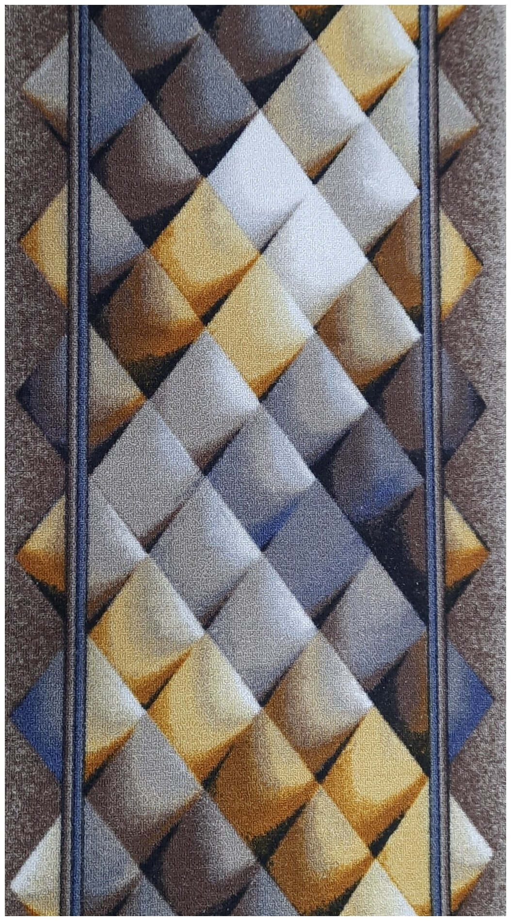 Ковровая дорожка на войлоке, Витебские ковры, с печатным рисунком, 2596, разноцветная, 0.6*4м - фотография № 2