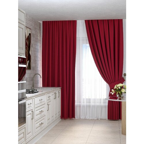 Комплект штор Блэкаут Илона 25/301Б-19 красный Э 2 шт 1,5*2,7