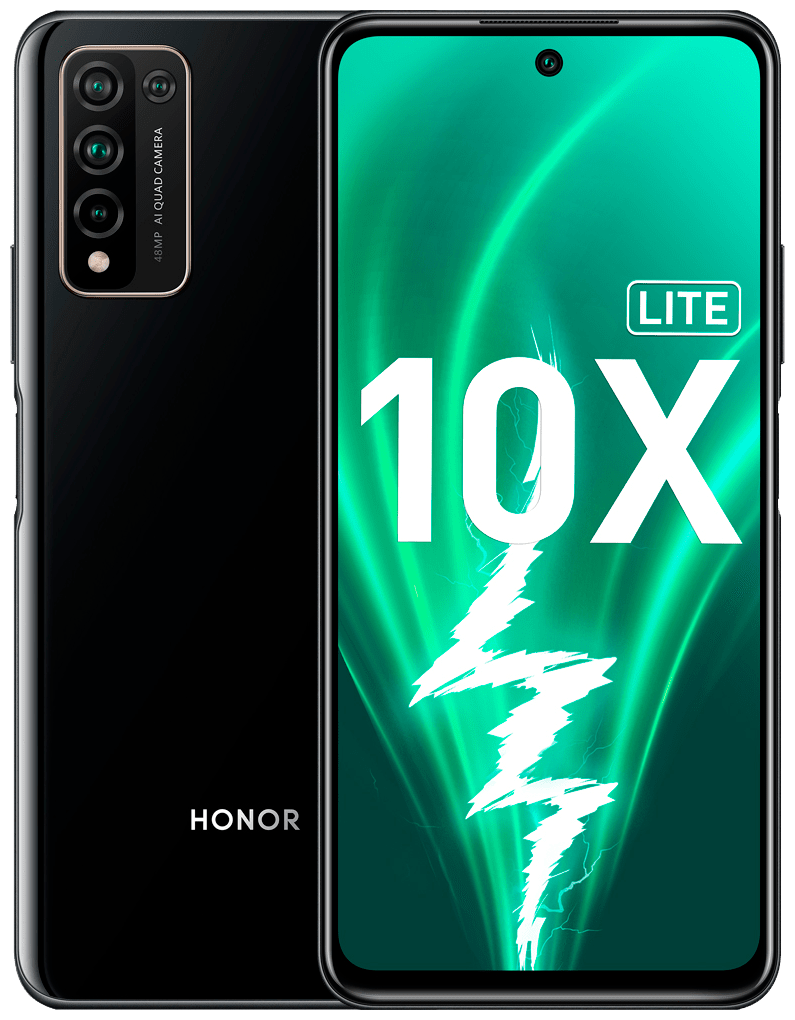 Смартфон HONOR 10X Lite 4/128 ГБ, Dual nano SIM, полночный черный