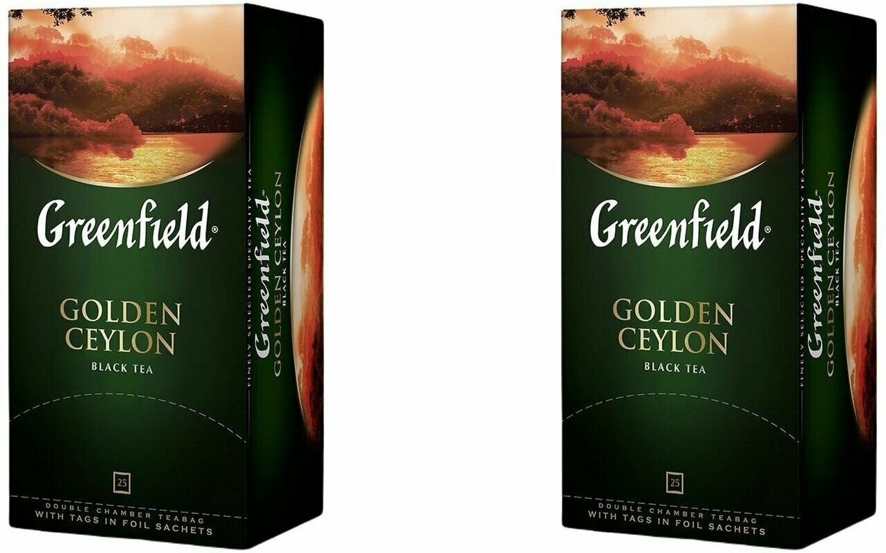 Greenfield Чай в пакетиках Golden Ceylon, черный, 25 паектиков, 2 шт - фотография № 2