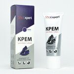 Крем - краска для обуви из кожи океан 67 (синий) с губкой Shoexpert 75 мл - изображение