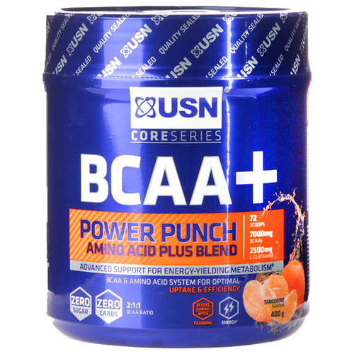 BCAA USN BCAA + Power Punch, мандарин, 400 гр.