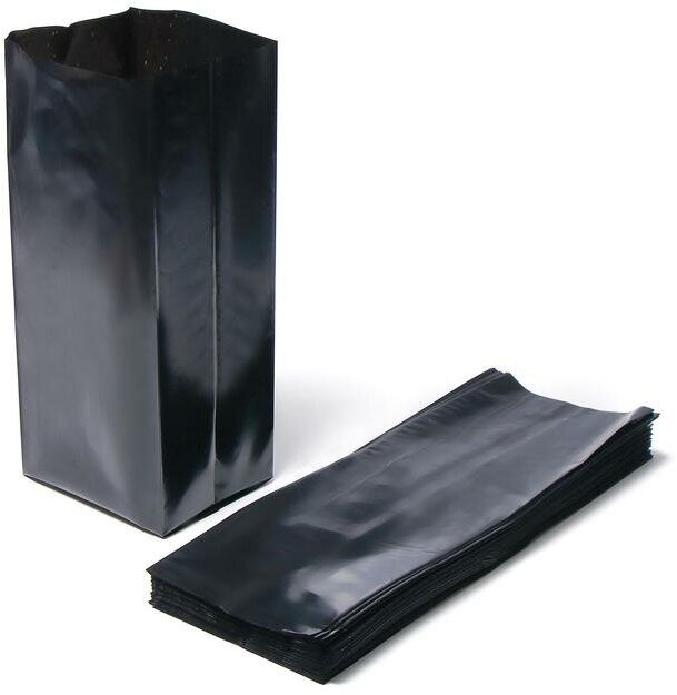 Пакет для рассады, 5 л, 12 × 35 см, полиэтилен толщиной 100 мкм, с перфорацией, чёрный, Greengo, 50 штук