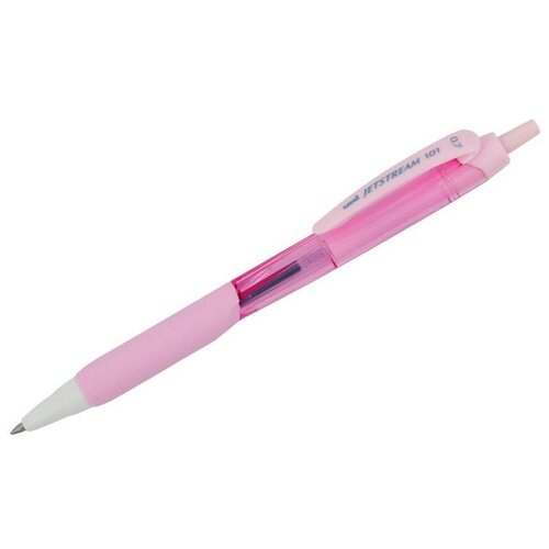 Купить Ручка шариковая автоматическая Uni Jetstream (0.35мм, синий цвет чернил, розовый корпус) (SXN-101-07FL)