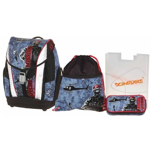 Schneiders Ранец Toolbag Soft Special Mission с наполнением (78415/80), синий/черный