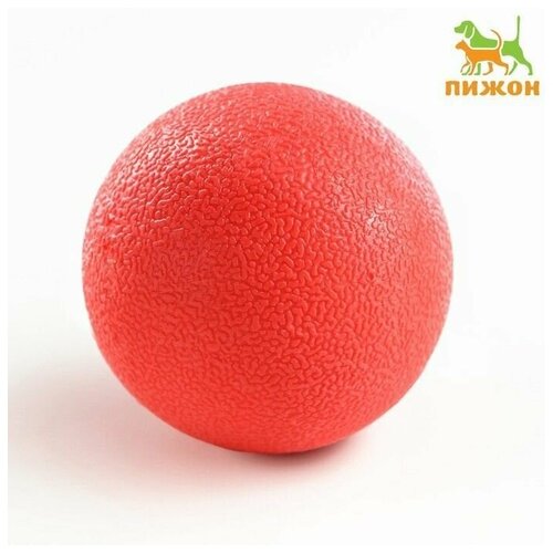 Игрушка Цельнолитой шар большой, 5 см, каучук, красный, 1 шт.