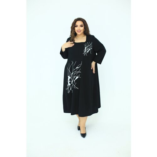 Платье Khmeleva, размер 60, черный