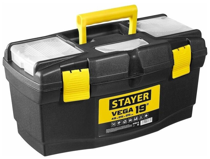 Ящик с органайзером STAYER Vega 38105-18_z03, 49x25x25 см, 19'' , черный