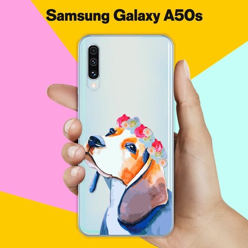 Силиконовый чехол Бигль на Samsung Galaxy A50s силиконовый чехол единороги на samsung galaxy a50s