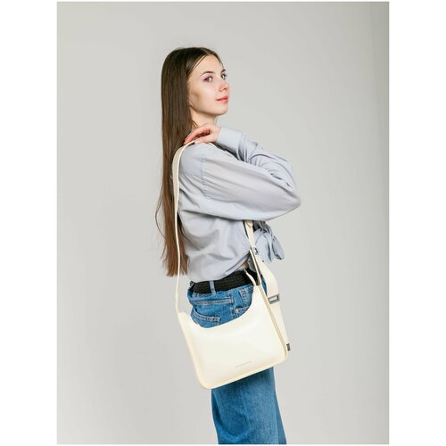 Сумка багет , фактура гладкая, белый высококачественный женский рюкзак новинка 2021 модный женский рюкзак вместительная дорожная сумка из мягкой кожи женская школьная сумка