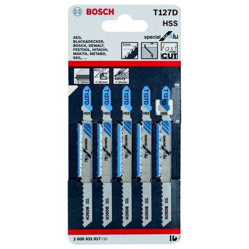 Набор пилок BOSCH 2608631017, 5 шт. набор пилок bosch 2608631030 5 шт