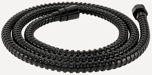 Изображение товара Шланг для душа 150 см WasserKARFT A196Ю, стальная оплетка покрытие черный глянец
