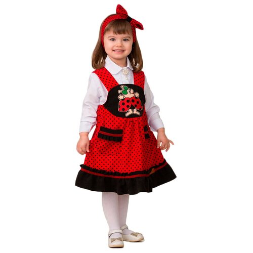 пуговка карнавальный костюм минни маус платье шапка панталоны р 26 рост 104 см Костюм Батик, размер 104, красный