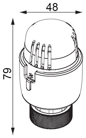 ELSEN Термостатическая головка, M30x1,5, 8-32С, белый EVR01.0001