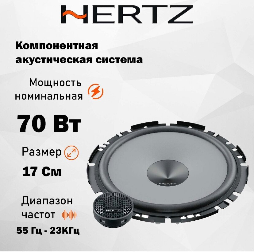 Автоакустика Hertz UNO K 170 Kit - фото №9