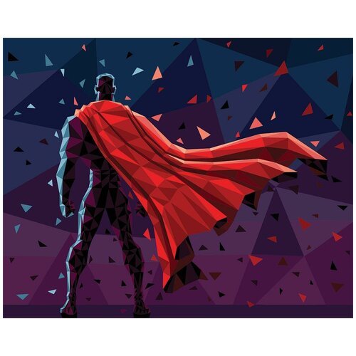 картина по номерам в цветущих полях 40x50 см фрея Картина по номерам Супергерой, 40x50 см. Фрея