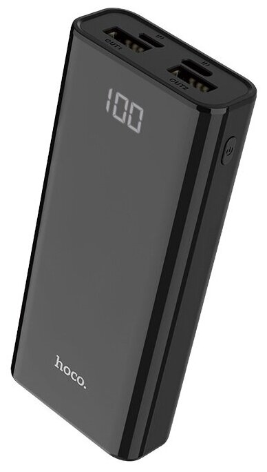 Портативный аккумулятор Hoco J45 Elegant shell 10000mAh, черный, упаковка: коробка