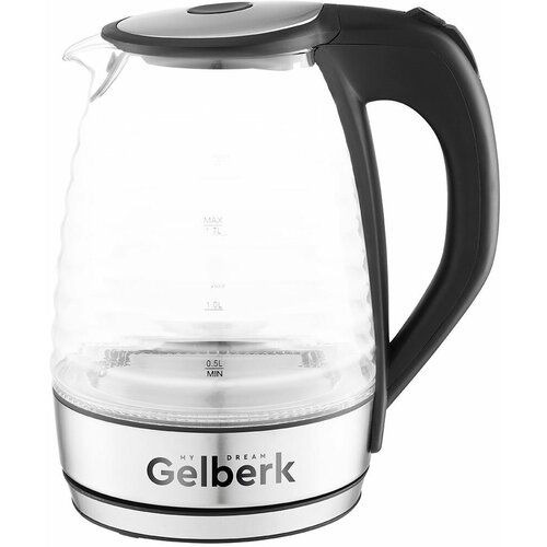Чайник электрический Gelberk GL-KG20 серебристыйчерный 231800₽