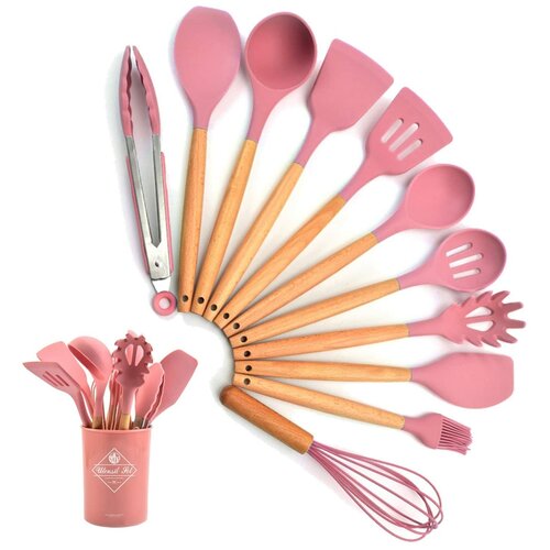 Набор кухонных принадлежностей Kitchen Set (12 предметов) розовый