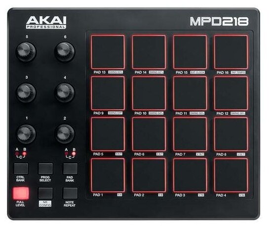 AKAI PRO MPD218 Модель с 16 подсвеченными пэдами