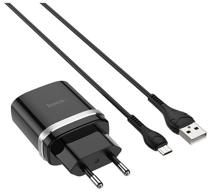 СЗУ, 1 USB 3.0A (C12Q), HOCO, Micro, черный