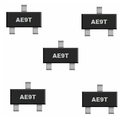 AO3422 AE9T транзистор 5 шт. SOT23 SMD, схема AO3414 аналог AO3416 характеристики цоколевка datasheet АЕ9Т MOSFET SI2310