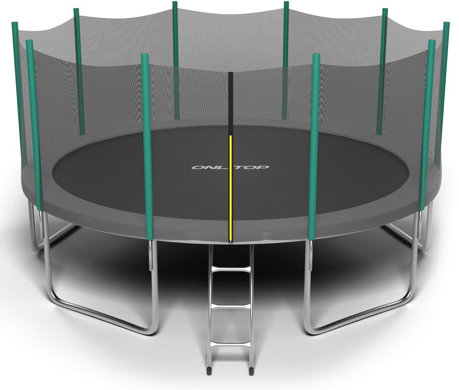Батут ONLITOP, d=488 см, с лестницей, с сеткой высотой 173 см