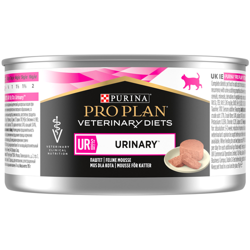 Консервы Purina Pro Plan VD FELINE UR для взрослых кошек при МКБ, мусс с индейкой, 195г