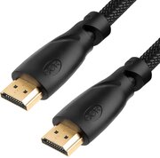 Кабель Greenconnect HDMI 2.0, 3 м, HDR 4:2:2, Ultra HD, 4K 60 fps (черный нейлон) (GCR-HM811-3.0m)