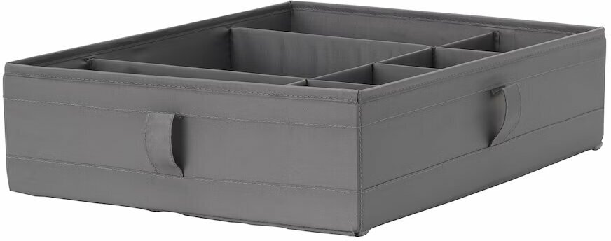 Органайзер для хранения нижнего белья и аксессуаров IKEA SKUBB 44x34x11см серый - фотография № 1