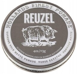 REUZEL Помада Hollands Finest Pomade Extreme hold matte, экстрасильная фиксация, 113 г