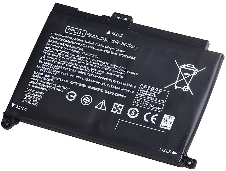 Аккумулятор для ноутбука HP Pavilion 15-AU 15-AW BP02XL (41Wh, 7.7V)