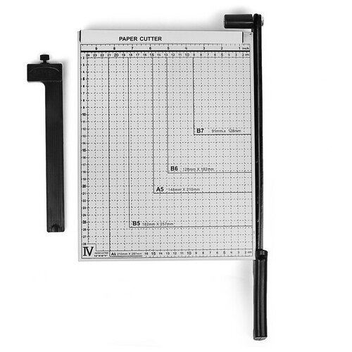 Сабельный резак для бумаги A4, до 10 листов, металлическая основа, длина реза 320 мм